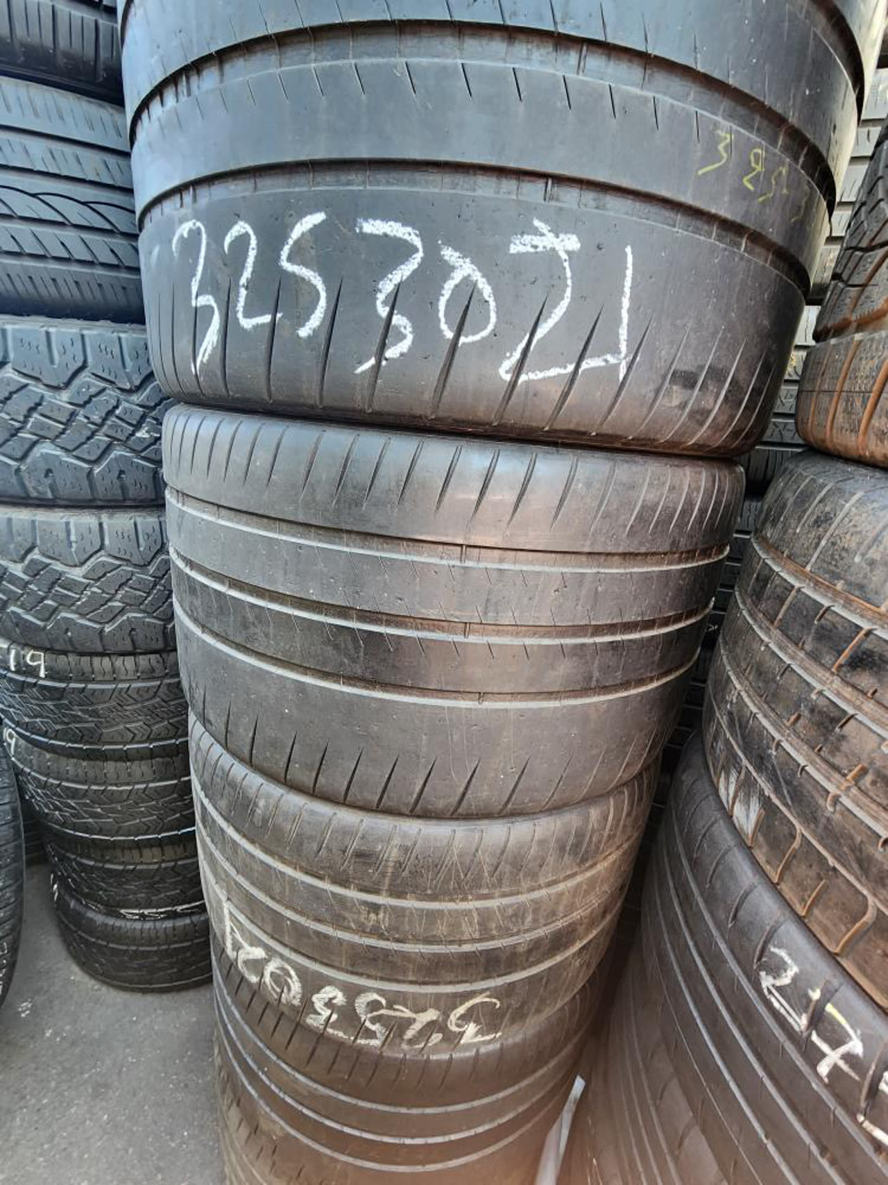 Tire work on the shop floor at All Day Tire
